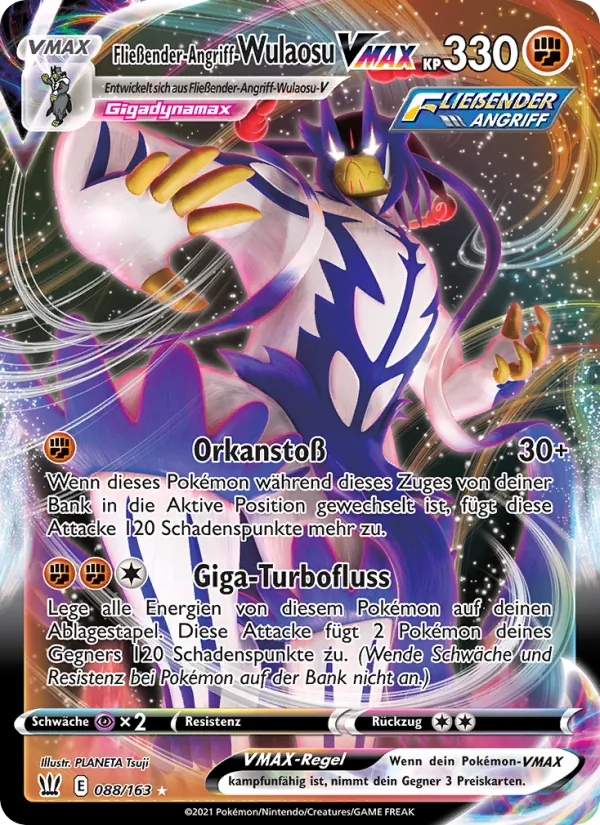 Carta Fließender-Angriff-Wulaosu VMAX