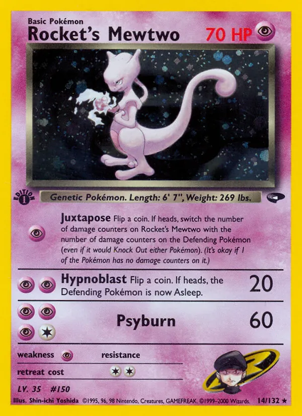 Carta Rocket's Mewtwo