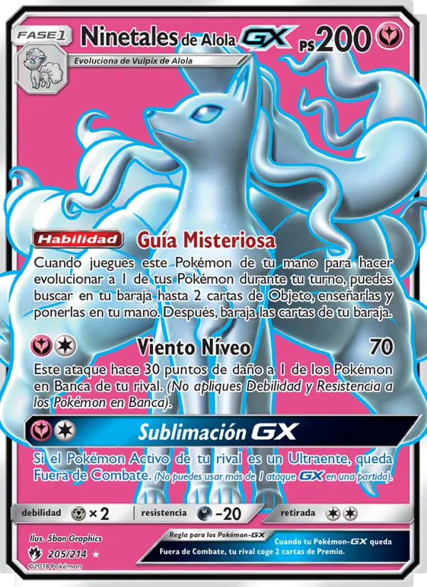Carta Ninetales de Alola GX