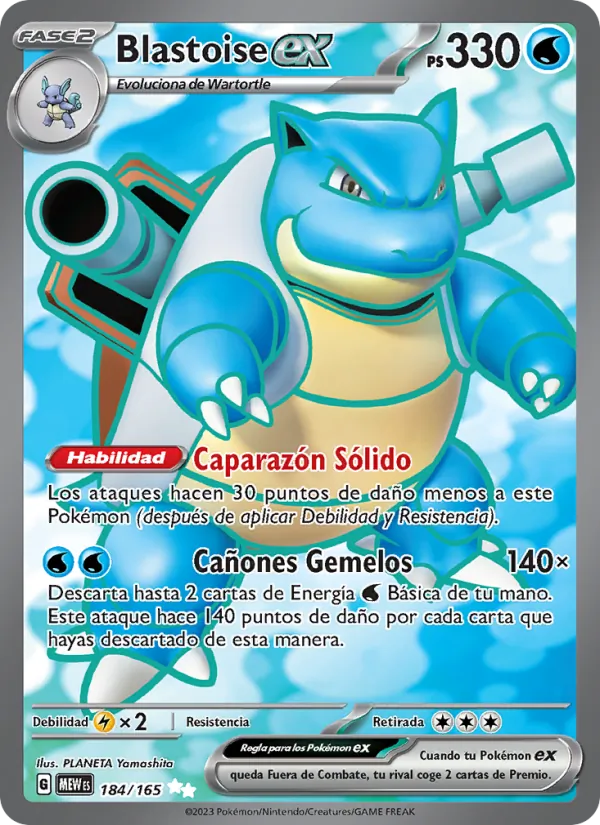 Carta Blastoise ex