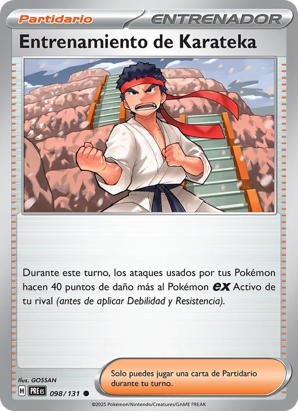 Carta Entrenamiento de Karateka