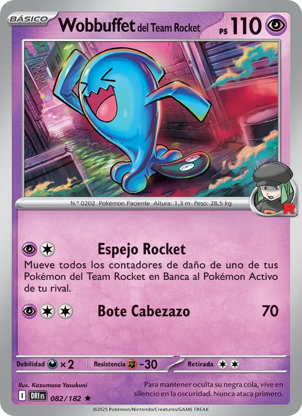Carta Wobbuffet del Team Rocket