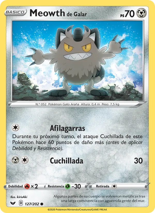 Carta Meowth de Galar