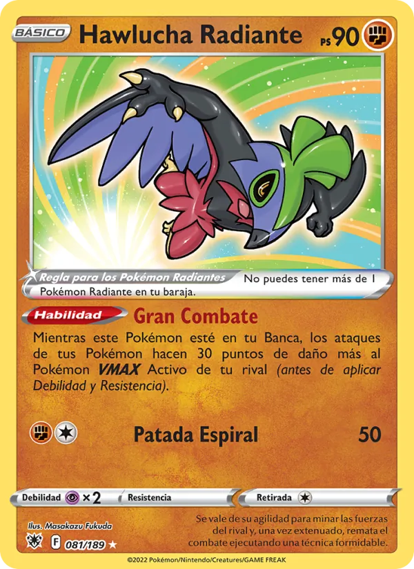 Carta Hawlucha Radiante