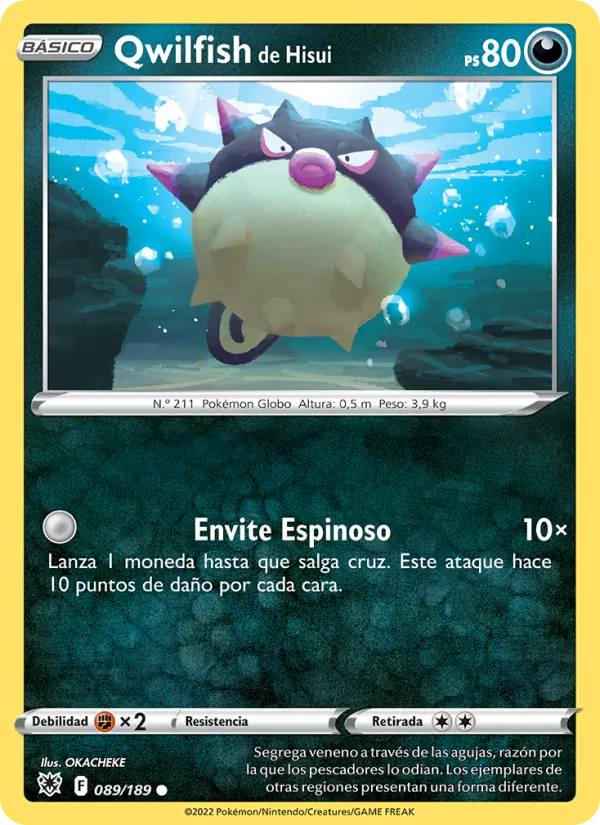 Carta Qwilfish de Hisui