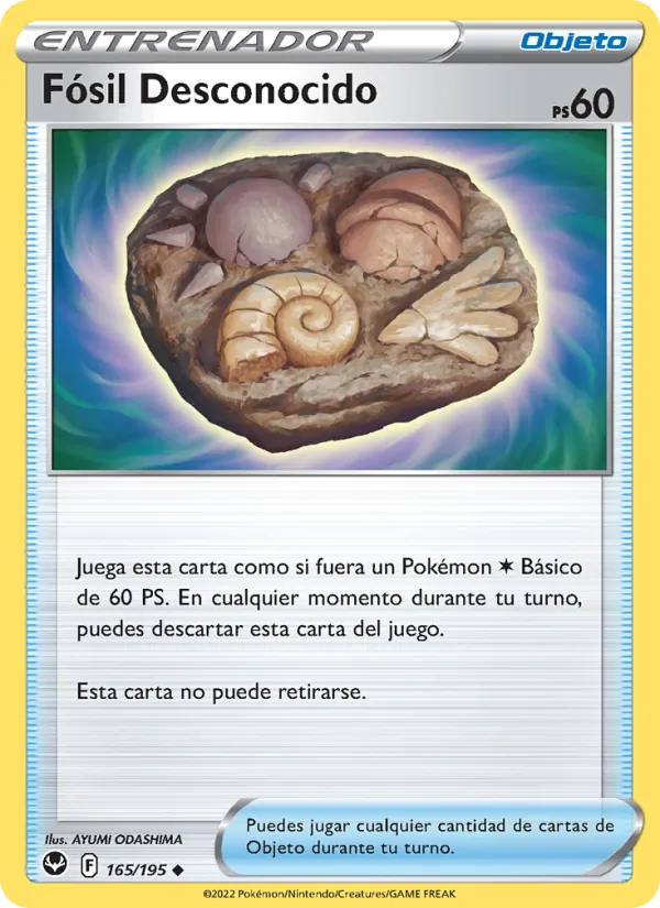 Carta Fósil Desconocido