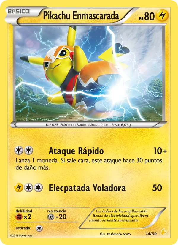 Carta Pikachu Enmascarada