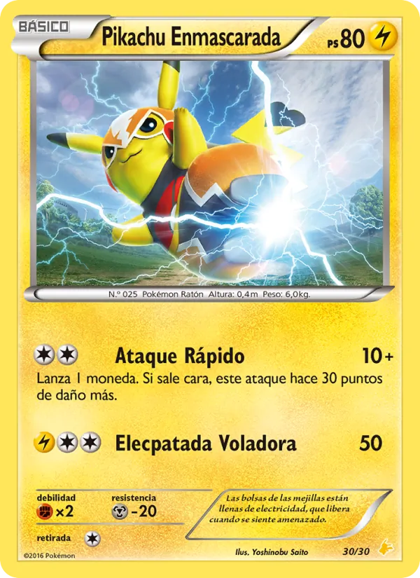 Carta Pikachu Enmascarada