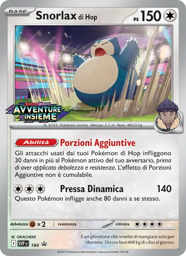 Carta Snorlax di Hop